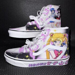 Vans X Sailor Moon SK8-HI Black Pink Stacked Sneakers Shoes Women’s Size 8.5